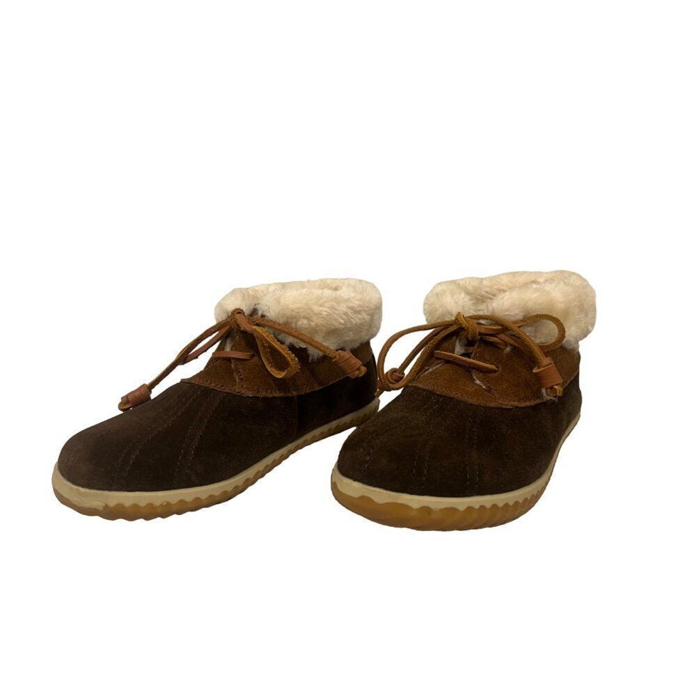Sperry Elayna Slipper Suede Faux Fur Comfortable Rubber sole women's 6